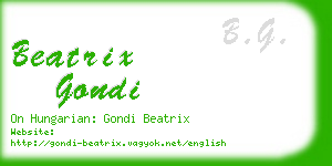 beatrix gondi business card